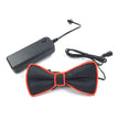 Battery Powered LED Light Up EL Mens Bow Tie Necktie for Halloween Wedding Party DC3V