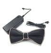 Battery Powered LED Light Up EL Mens Bow Tie Necktie for Halloween Wedding Party DC3V