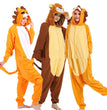 Lovers Halloween Lion King Cartoon Animal One-Piece Pajamas Lovers Autumn And Winter Thick Home Clothes Simba Performance Costume