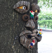 Bark Ghost Face Facial Features Decoration Halloween Xmas DIY Home Easter Outdoor Gardoon Creative Props Tree Monsters Ornaments