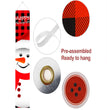 Haobei 21 Years New Product Amazon Cross-border Christmas Door Curtain Couplet Santa Claus Pattern Holiday Decorations
