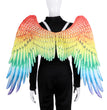 Halloween unisex oversized black white angel wings