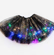 Magical & Luminous  LED Princess Halloween Tutu Skirt Sequins Shiny Skirt