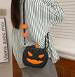 2023 Halloween Bags Funny Pumpkin Cartoon Shoulder Crossbody Bag With Bat Personalized Creative Female Bag