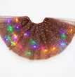 Magical & Luminous  LED Princess Halloween Tutu Skirt Sequins Shiny Skirt