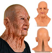Halloween Granny Grandpa Wig Old Man Mask Latex