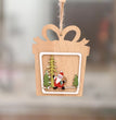 Christmas tree small pendant wooden five-pointed star bell pendant gift Christmas decoration wooden