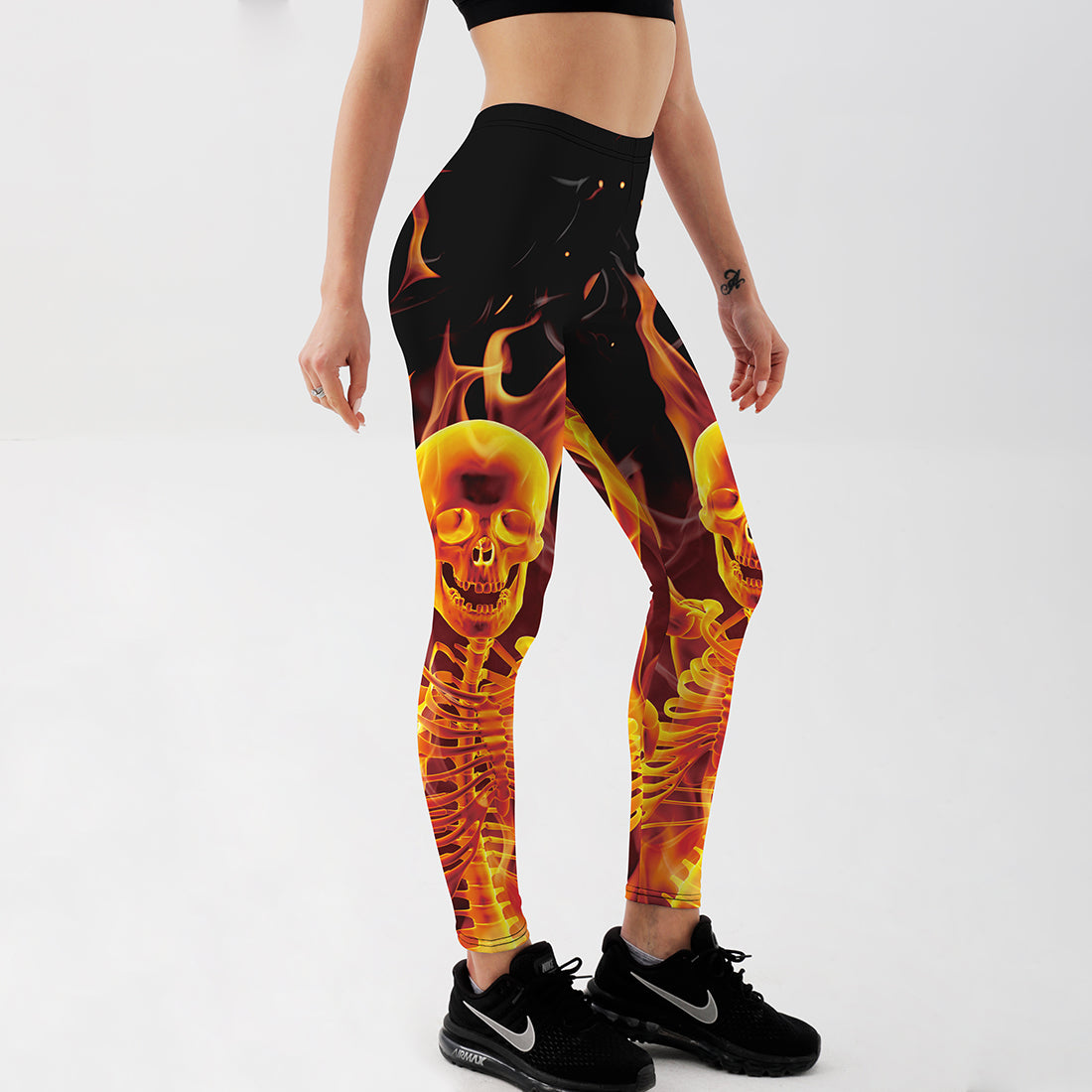 Halloween Personality Creative Skull Print Yoga Pants