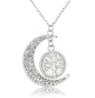 Halloween Multicolored Moonlit Tree Of Life Necklace