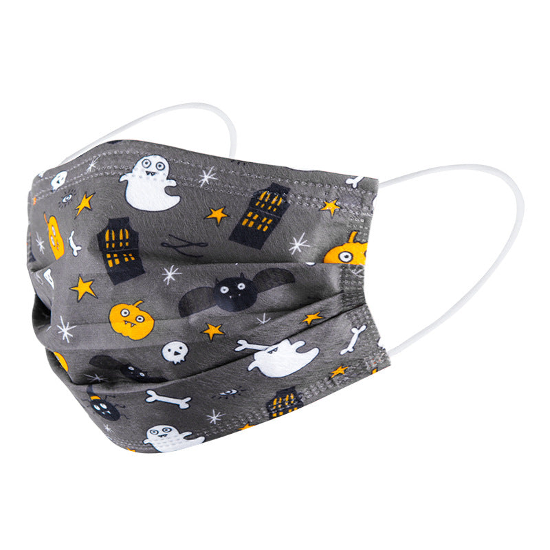 Halloween Print With 3-layer Meltblown Disposable Mask