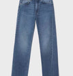 European And American High Waist Stretch Twisted Straight Cropped Jeans