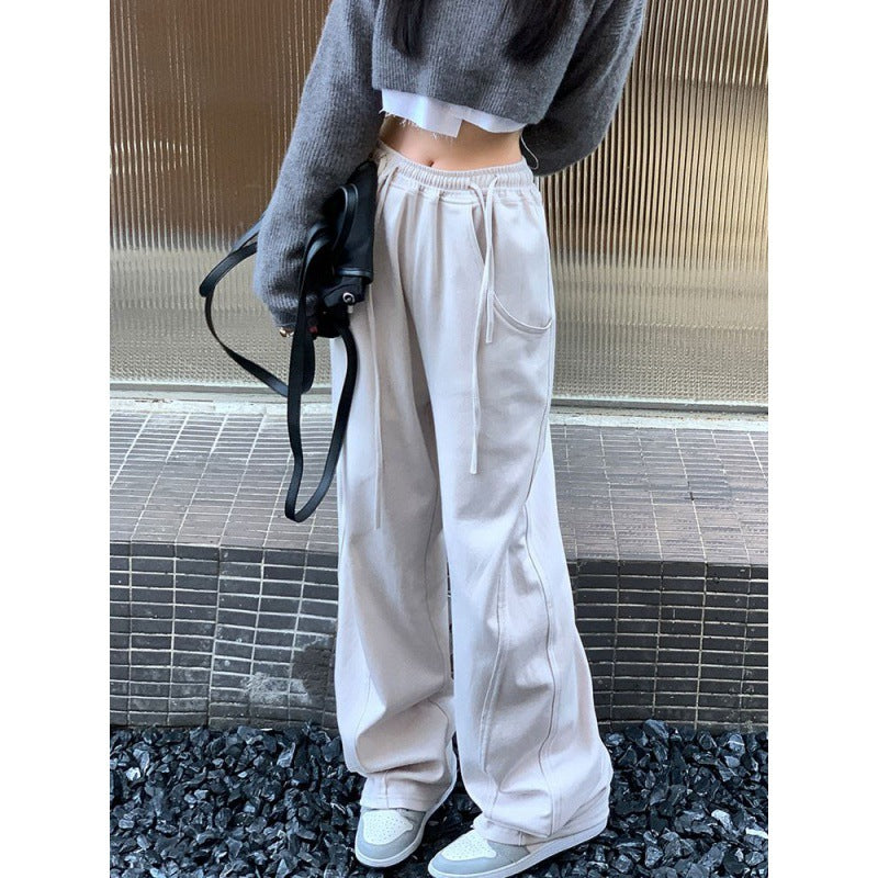 Basic Gray Jogging Women's Sweatpants Harajuku Korean Hippie