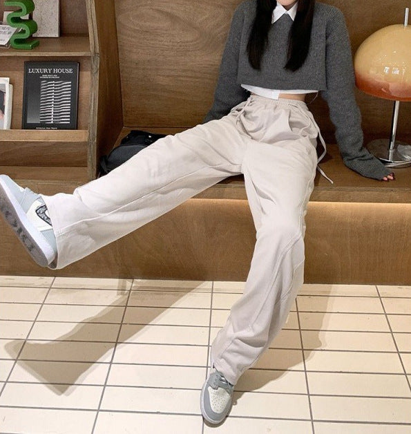 Basic Gray Jogging Women's Sweatpants Harajuku Korean Hippie