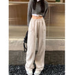 Basic Gray Jogging Women's Sweatpants Harajuku Korean Hippie