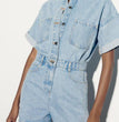 New Casual Fashion Multicolor Denim Jumpsuit