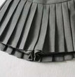 High Waist Front Short Back Length Pleated Skirt With Lining
