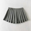 High Waist Front Short Back Length Pleated Skirt With Lining