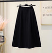 Plus Size Skirt Hepburn Style Woolen A- Line Autumn And Winter Umbrella Skirt
