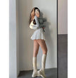 Fashion Black Pleated Skirt For Women