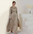 SpringSummer Solid Color Beading Dress Robe