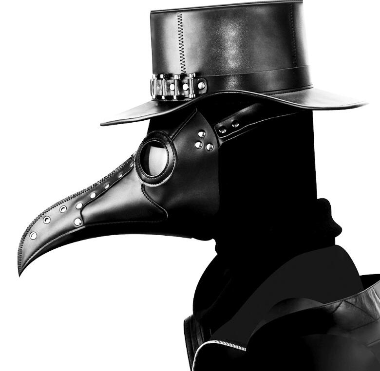 Gear Duke Halloween Gothic Black PU Beak Mask