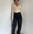 Women's Retro High Waist Loose Wide Legs Jeans