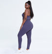 Yoga Clothes Women's Plus Size Solid Color Bra Hip Lifting Trousers Bodybuilding Suit