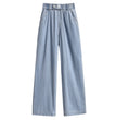 Women's Summer Thin Straight High Waist Lyocell Jeans
