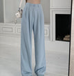 Straight High Waist Slimming Loose And Simple Casual Pants