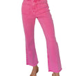 Frayed Hem Bell-bottom Trousers Casual High Waist Jeans