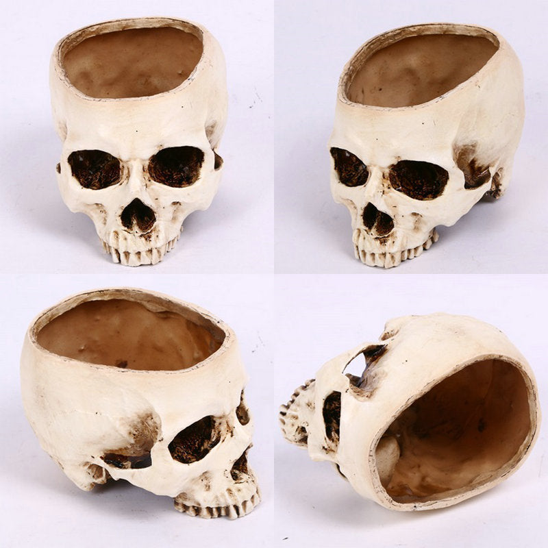 Halloween Home Skull Ashtray Flower Pot