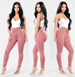 Women's Plus Size Pure Color Cotton Trousers Lace-up Pencil Pants