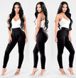 Women's Plus Size Pure Color Cotton Trousers Lace-up Pencil Pants