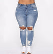Women Clothes Ripped Plus Size Ladies Denim Pants Jeans