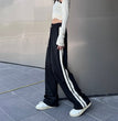 Brown American Retro Casual Pants Women's High Street Drawstring Velvet Padded Loose