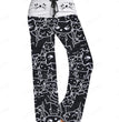 European And American Hot Digital Printing Cartoon Cat Pattern Bell-bottoms Wide Leg Pants For Women