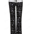 European And American Hot Digital Printing Cartoon Cat Pattern Bell-bottoms Wide Leg Pants For Women