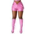 Ladies New PU Leather Shorts
