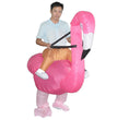 Creative toys Halloween Christmas Flamingo cosplay dress up inflatable suit party spoof costume props