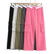Hot Girl Loose Waist Straight Casual Pants For Women