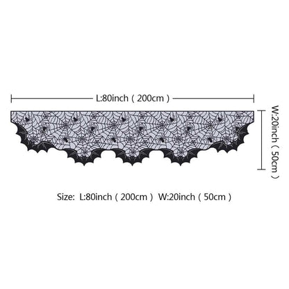 Halloween lace fireplace cloth