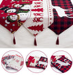 Christmas decorations electric embroidered knitted cloth table runner