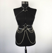Leather belt chain costumes accessories