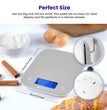 Food Kitchen Scale, Digital Weight Grams and Oz for Cooking, Baking, Meal Prep, and Diet, Medium, Gray