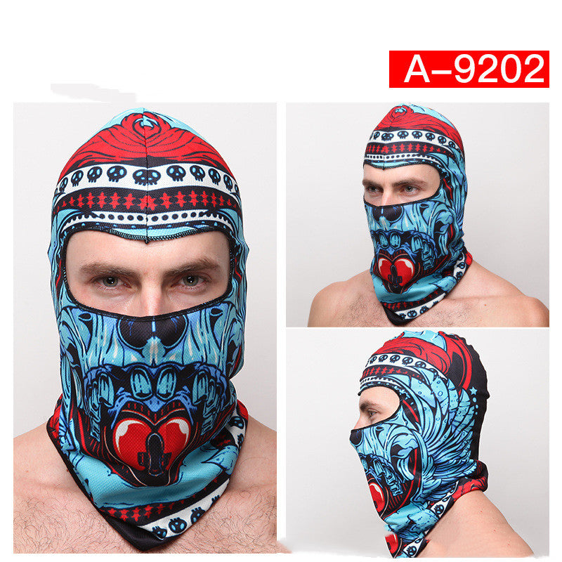 Riding Skating Dust Hood Halloween Skull Mask