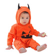 Halloween pumpkin hooded jumpsuit