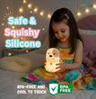 Pepper the Puppy Dog Squishy Silicone Night Light for Kids | Cute Night Light with Remote & Touch Control for Baby & Toddler Bedrooms | Color Changing Animal Lamp | Soft Portable Nightlight
