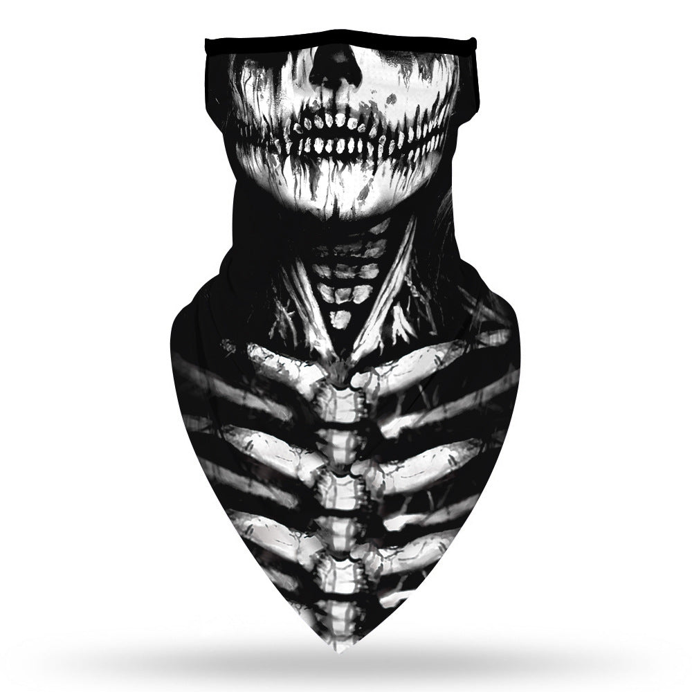Halloween clown print triangle scarf
