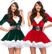 Women Christmas Dress Sexy Santa Claus Hoodie Cosplay Costumes Women Evening Party Clothes Winter Warm Dresses