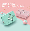 4 In 1 Retractable USB Cable Creative Macaron Type C Micro Cable For I Phone With Phone Stand Charging Data Cable Line Storage Box
